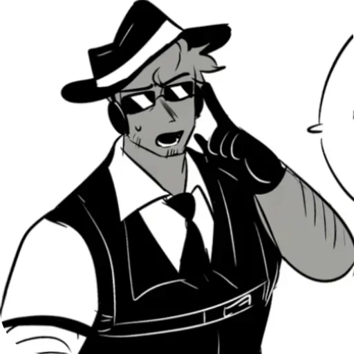 🤨 Стикер «Double Fedora» для Telegram
