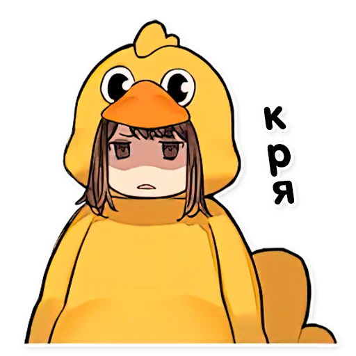 🐤 Стикер «GANBARE DOUKICHAN RU» для Telegram