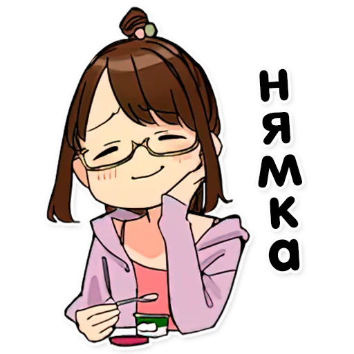 😇 Стикер «DOUKICHAN TO NAKAMATACHI» для Telegram