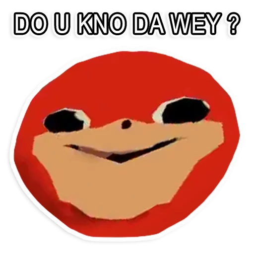 👣 Стикер «Uganda Knuckles» для Telegram
