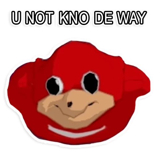 😐 Стикер «Uganda Knuckles» для Telegram