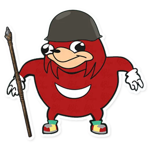 ⛑ Стикер «Uganda Knuckles» для Telegram