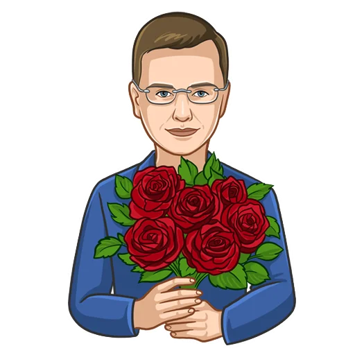 🌹 Стикер «Стоматолог Рыбальченко» для Telegram