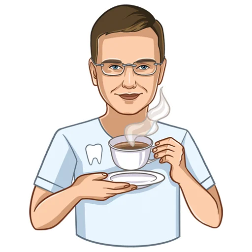 ☕️ Стикер «Стоматолог Рыбальченко» для Telegram