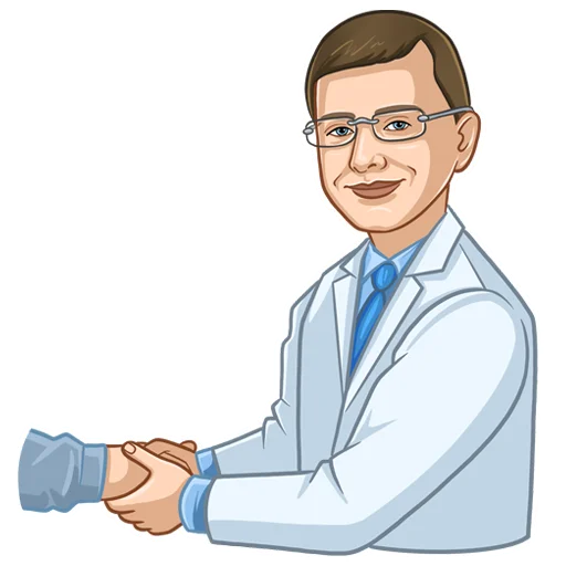 🤝 Стикер «Стоматолог Рыбальченко» для Telegram