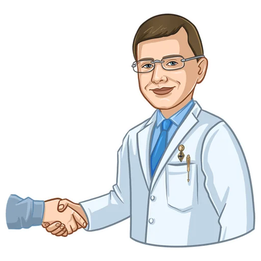 🤝 Стикер «Стоматолог Рыбальченко» для Telegram