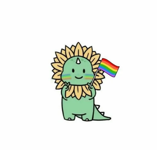 🏳️‍🌈 Стикер «Дракончики» для Telegram