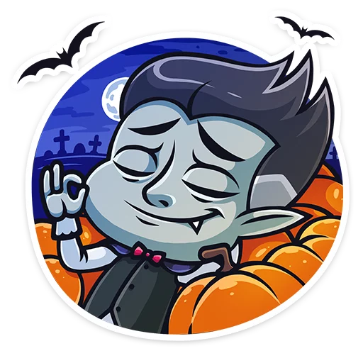 👌 Стикер «Граф Дракула Dracula» для Telegram
