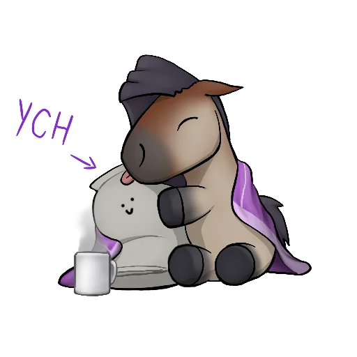 🤗 Стикер «Draft Horse Plushie» для Telegram