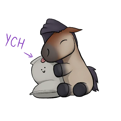 🤗 Стикер «Draft Horse Plushie» для Telegram