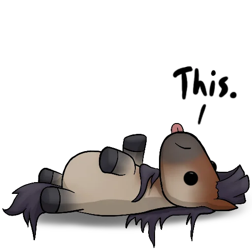 👆 Стикер «Draft Horse Plushie» для Telegram