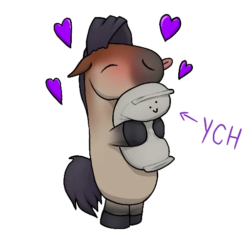 😊 Стикер «Draft Horse Plushie» для Telegram