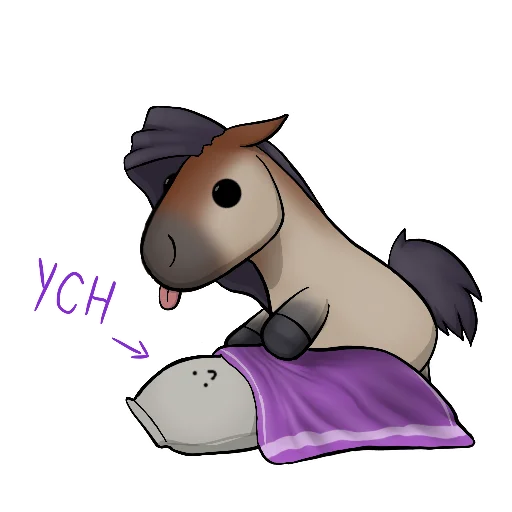 🛏 Стикер «Draft Horse Plushie» для Telegram