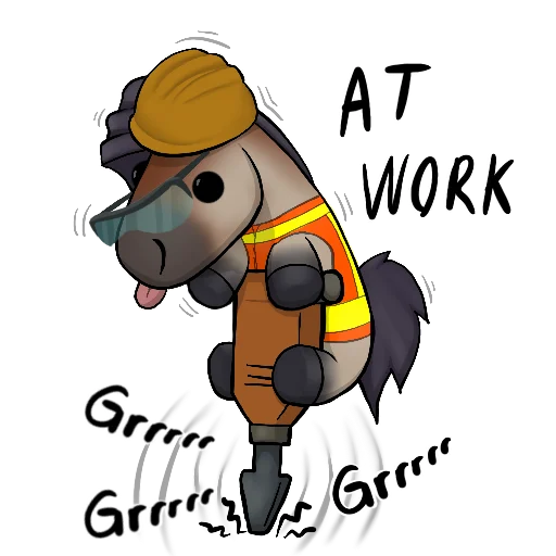 🔨 Стикер «Draft Horse Plushie» для Telegram