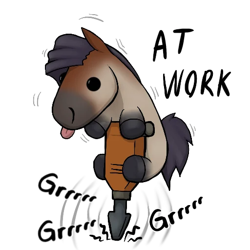🔨 Стикер «Draft Horse Plushie» для Telegram