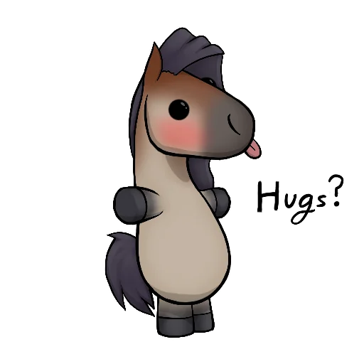 🤗 Стикер «Draft Horse Plushie» для Telegram