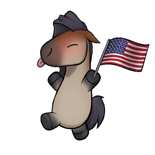 🇺🇸 Стикер «Draft Horse Plushie» для Telegram