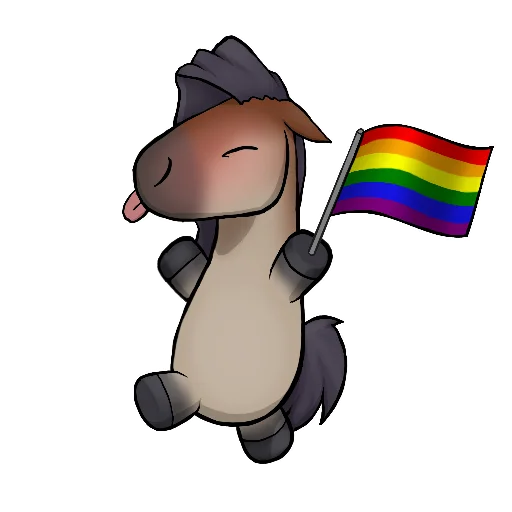 🏳️‍🌈 Стикер «Draft Horse Plushie» для Telegram