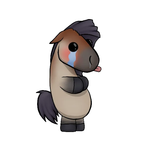 😢 Стикер «Draft Horse Plushie» для Telegram