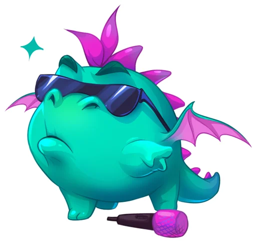 🤨 Стикер «DRAGON MACHINES» для Telegram