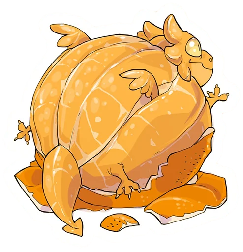 🍊 Стикер «DragonBuns (KODA)» для Telegram