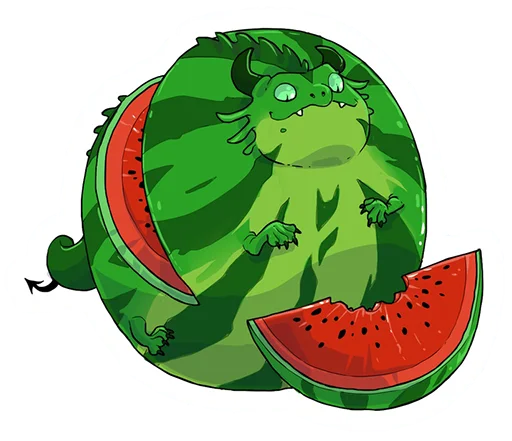 🍉 Стикер «DragonBuns (KODA)» для Telegram
