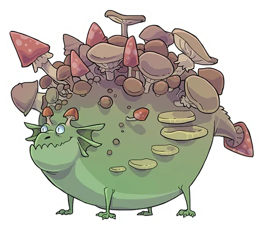 🍄 Стикер «DragonBuns (KODA)» для Telegram