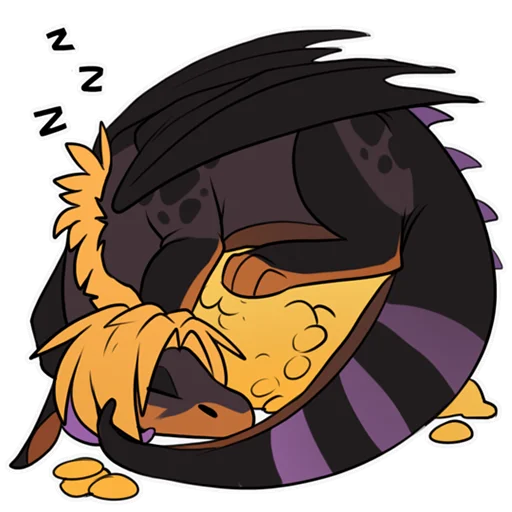 🌙 Стикер «Zazush the dragon» для Telegram