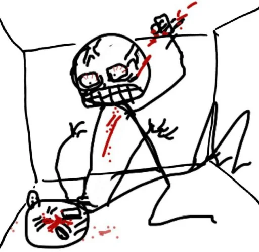 😤 Стикер «STICK FIGURE GORE» для Telegram