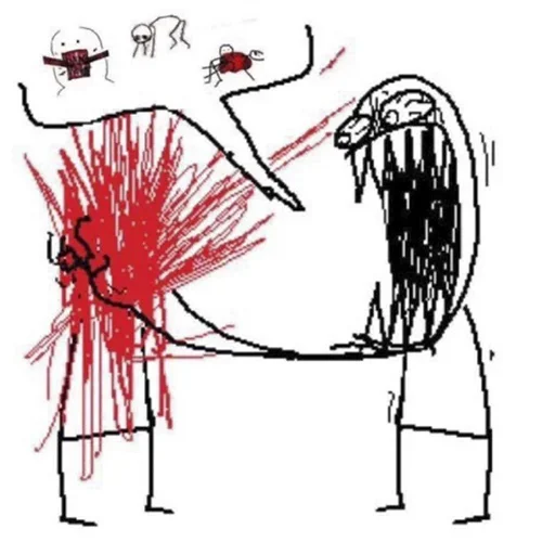 😡 Стикер «STICK FIGURE GORE» для Telegram