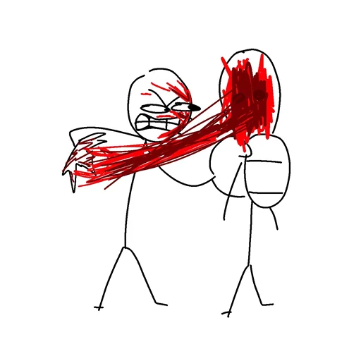 😡 Стикер «STICK FIGURE GORE» для Telegram