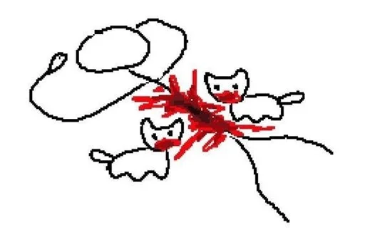 😾 Стикер «STICK FIGURE GORE» для Telegram