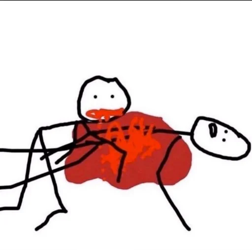 😐 Стикер «STICK FIGURE GORE» для Telegram