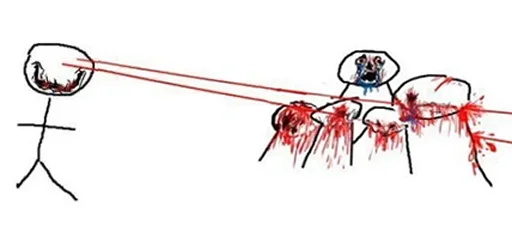 😡 Стикер «STICK FIGURE GORE» для Telegram