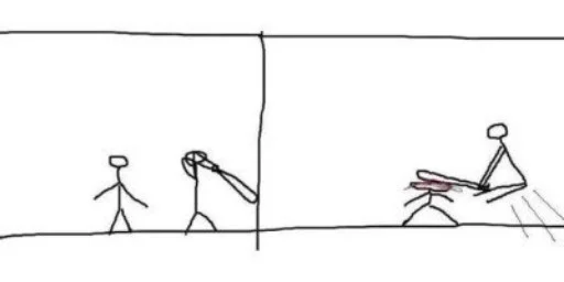 😠 Стикер «STICK FIGURE GORE» для Telegram