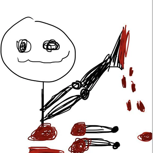 🥴 Стикер «STICK FIGURE GORE» для Telegram