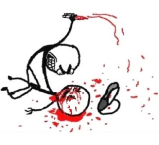 🔪 Стикер «STICK FIGURE GORE» для Telegram