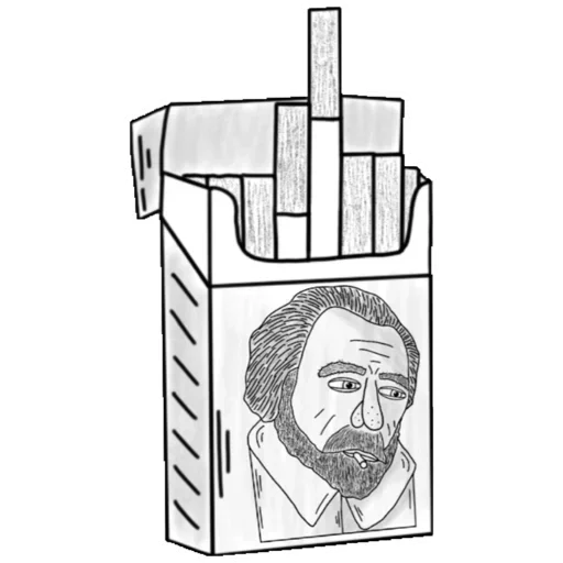 🚬 Стикер «Чарльз Буковски ( )» для Telegram