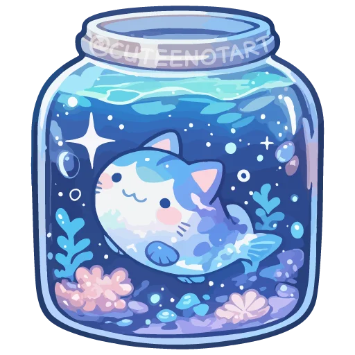 🐱 Стикер «dreams in a jar» для Telegram
