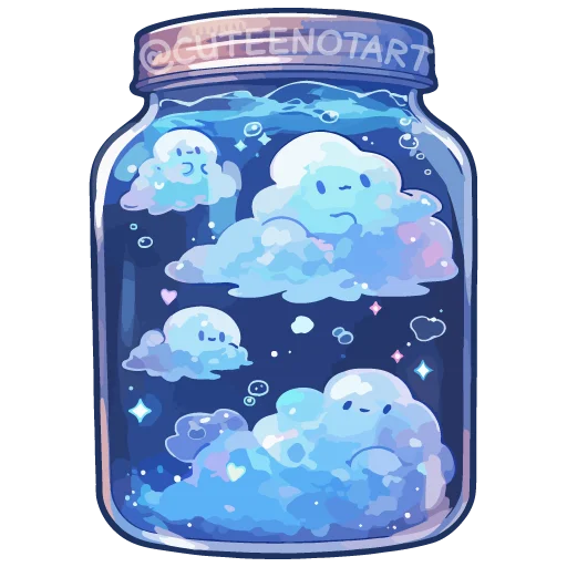 ☁️ Стикер «dreams in a jar» для Telegram