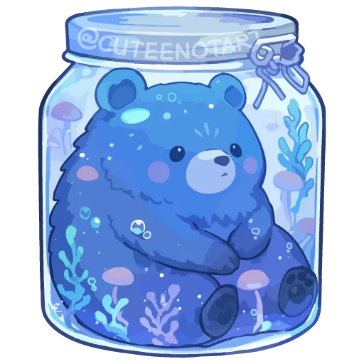 🐻 Стикер «dreams in a jar» для Telegram