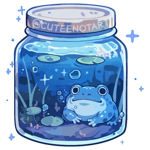 🐸 Стикер «dreams in a jar» для Telegram