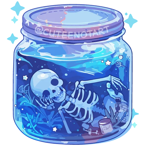 ☠️ Стикер «dreams in a jar» для Telegram