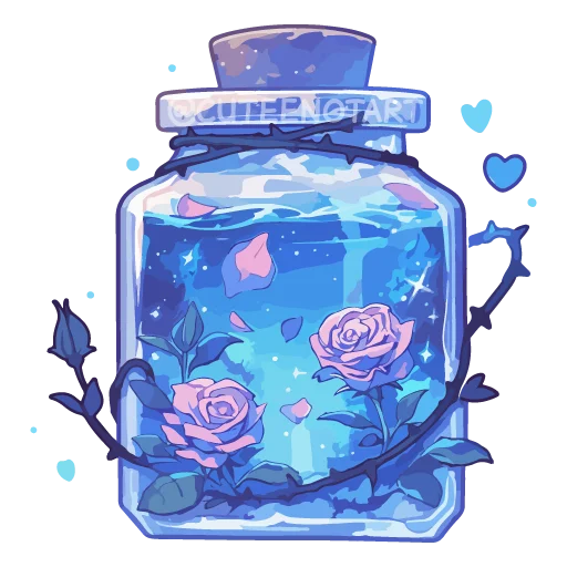 🌹 Стикер «dreams in a jar» для Telegram