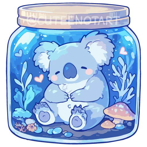 🐨 Стикер «dreams in a jar» для Telegram