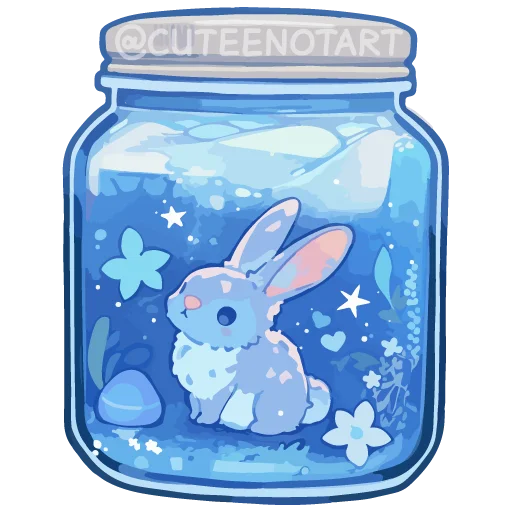 🐰 Стикер «dreams in a jar» для Telegram