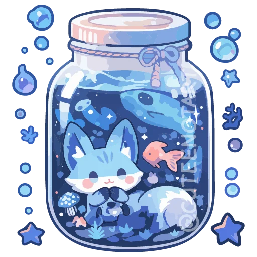 🦊 Стикер «dreams in a jar» для Telegram