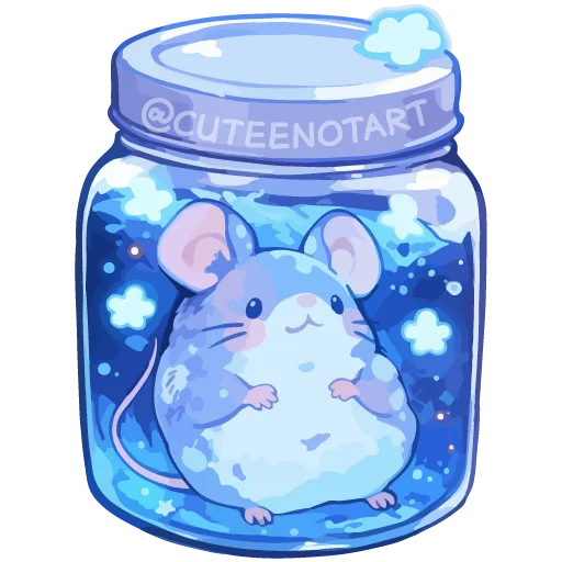 🐭 Стикер «dreams in a jar» для Telegram