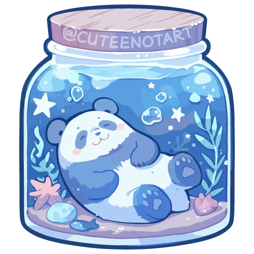 🐼 Стикер «dreams in a jar» для Telegram