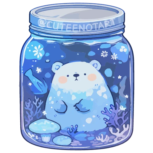🐻‍❄️ Стикер «dreams in a jar» для Telegram